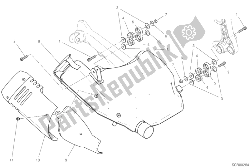 Todas as partes de Silenciador De Exaustão do Ducati Scrambler Icon USA 803 2019